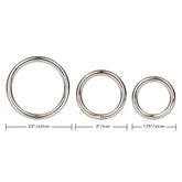 3 Piece Silver Ring Set COCK RING Set